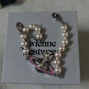 VIVIENNE WESTWOOD MINI BAS RELIEF PEARL BRACELET